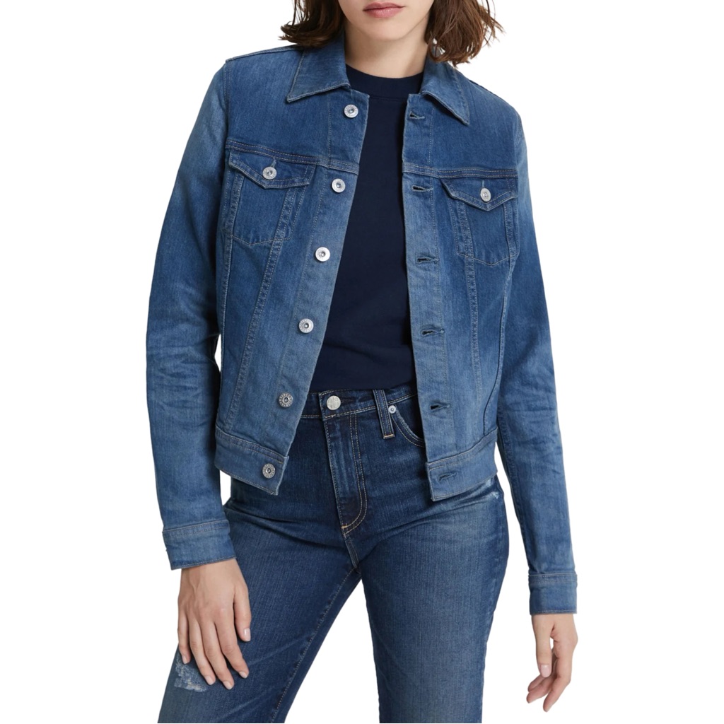 Ag Adriano Goldschmied | Robyn Slim Fit Denim Jacket In Indigo Karma - Size S